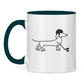 Tasse zweifarbig HOCKEY DACKEL