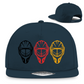 Snapback TEAM GOALIE MASKE SCHWARZ-ROT-GOLD