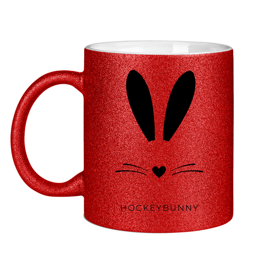 Glitzertasse HOCKEYBUNNY