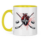 Tasse zweifarbig HOCKEY HEARTBEAT