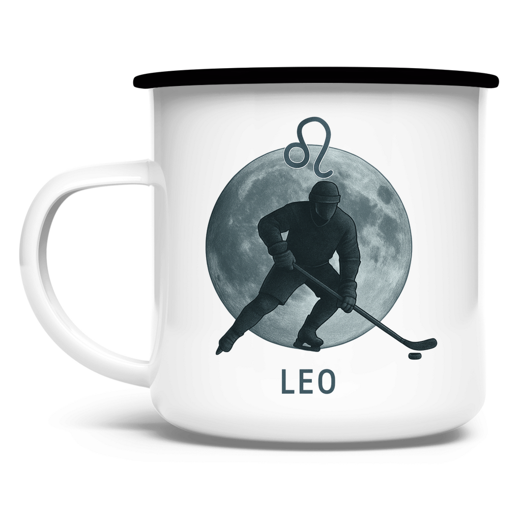 Emaille Tasse STERNZEICHEN LEO / LÖWE