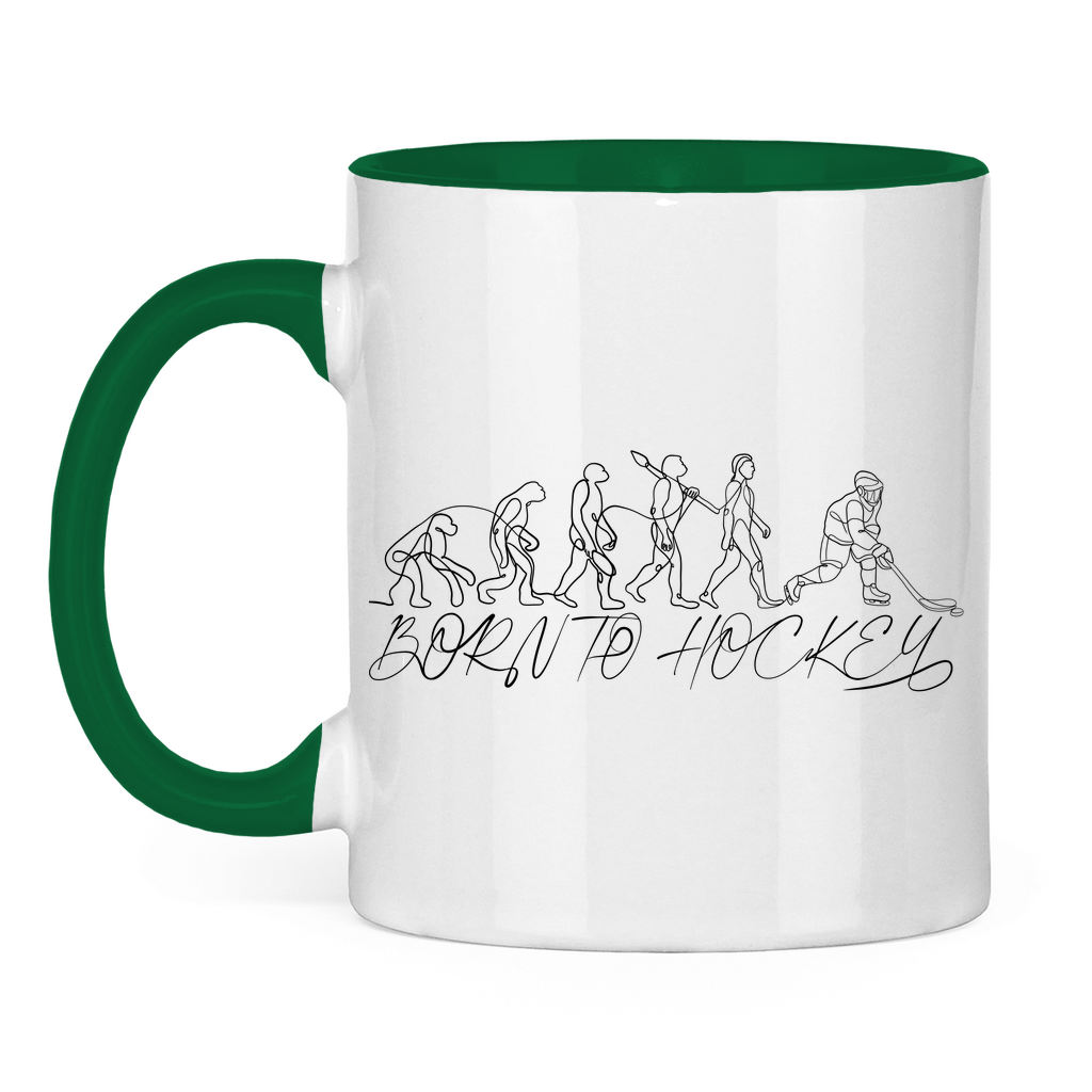 Tasse zweifarbig BORN TO HOCKEY EVULUTION