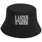 Bucket Hat I LOVE HOCKEY & BEER