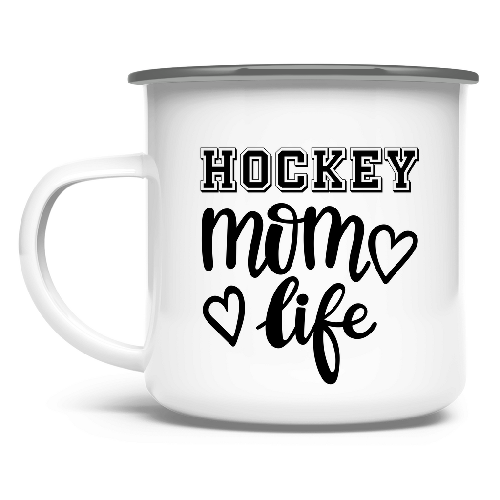 Emaille Tasse HOCKEY MOM LIFE