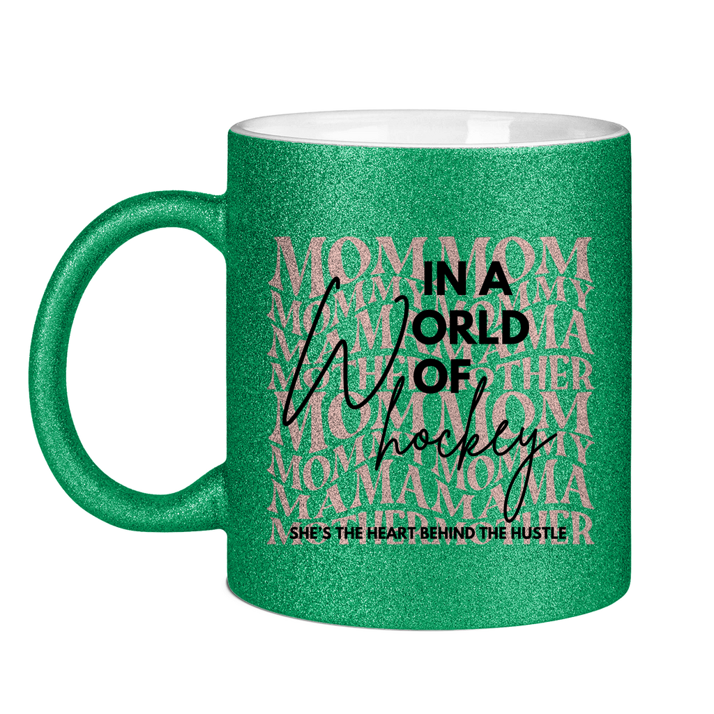 Glitzertasse WORLD OF HOCKEY - MOM