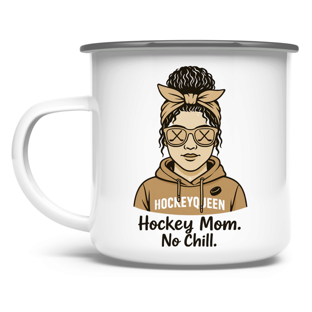 Emaille Tasse HOCKEY MOM - NO CHILL