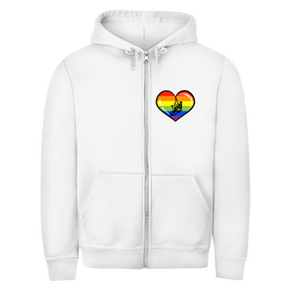 Unisex Zipper RAINBOW SKATE HEART