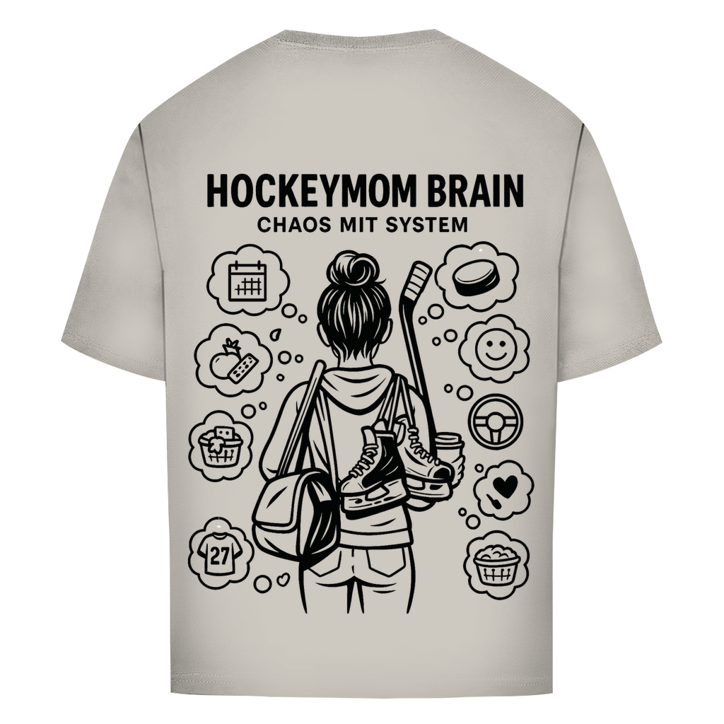 Oversize T-Shirt HOCKEYMOM BRAIN (front&back)