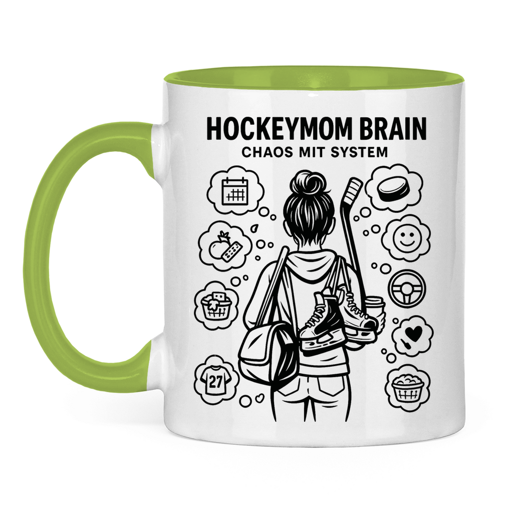 Tasse zweifarbig HOCKEYMOM BRAIN