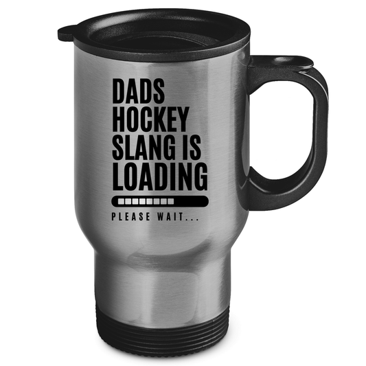 Edelstahl-Thermobecher HOCKEYDADS SLOGAN