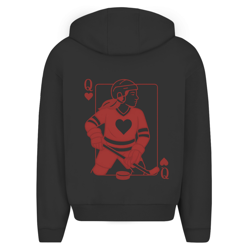 Oversize Zipper HOCKEY HERZKÖNIGIN (front&back)