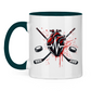 Tasse zweifarbig HOCKEY HEARTBEAT
