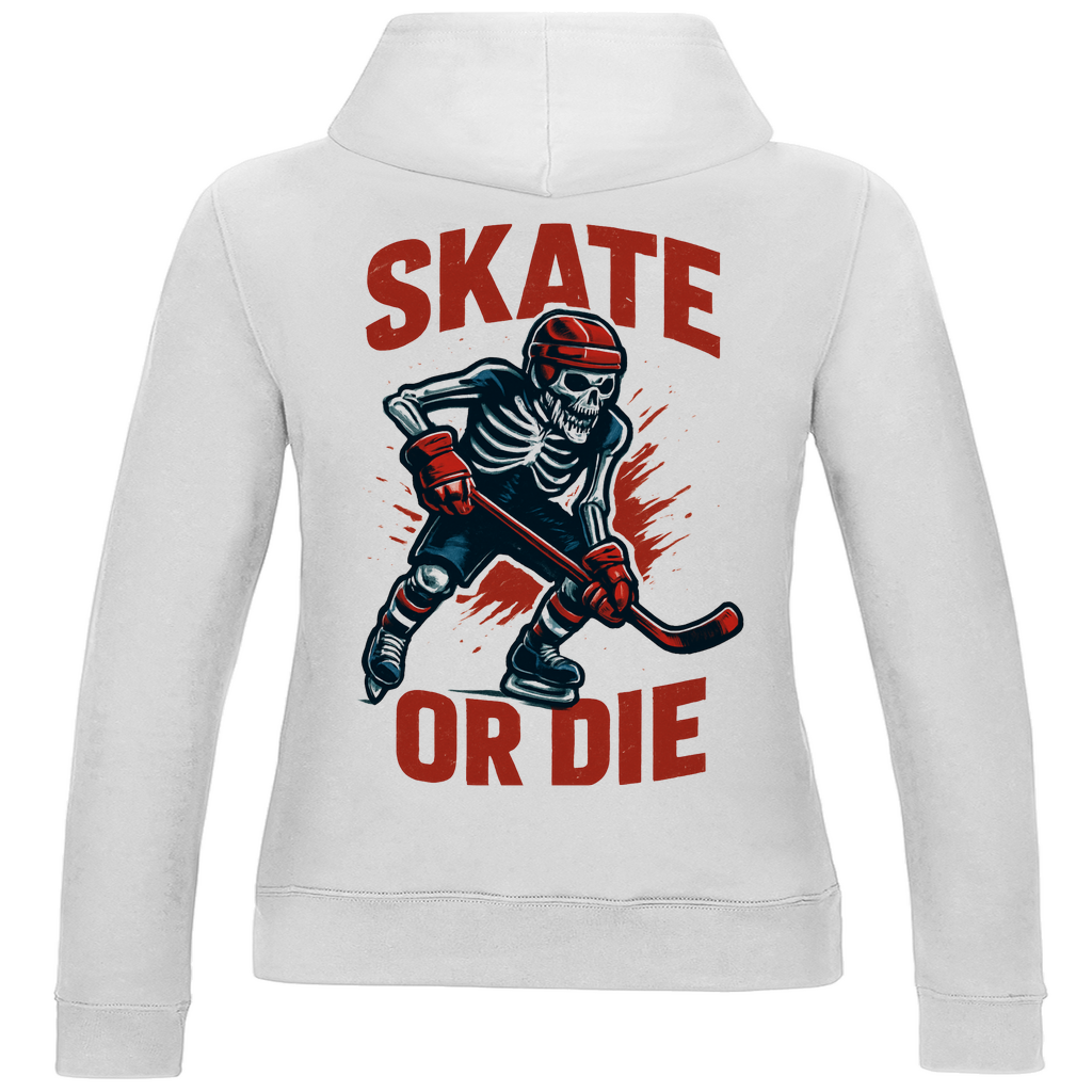 Ladies Hoodie HALLOWEEN SKATE OR DIE (front&back)