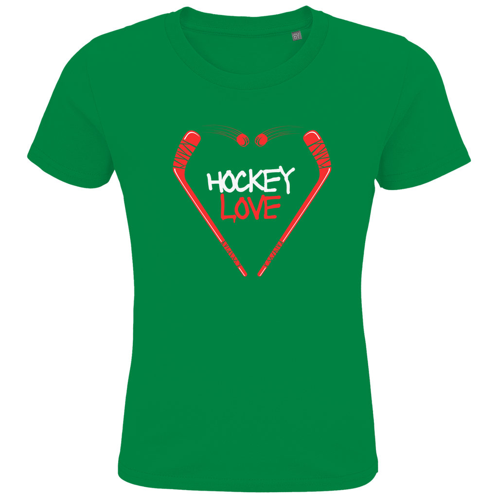 Kids T-Shirt HOCKEYLOVE STICKHEART