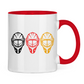 Tasse zweifarbig TEAM GOALIE MASKE SCHWARZ-ROT-GOLD