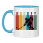 Tasse zweifarbig COLOURFUL HOCKEYPLAYER