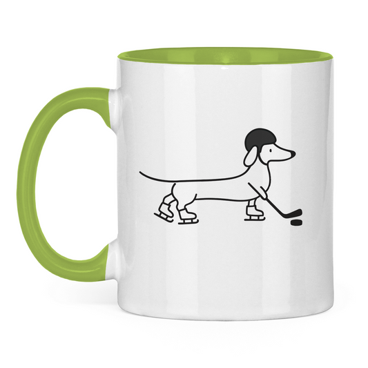 Tasse zweifarbig HOCKEY DACKEL