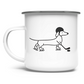 Emaille Tasse HOCKEY DACKEL