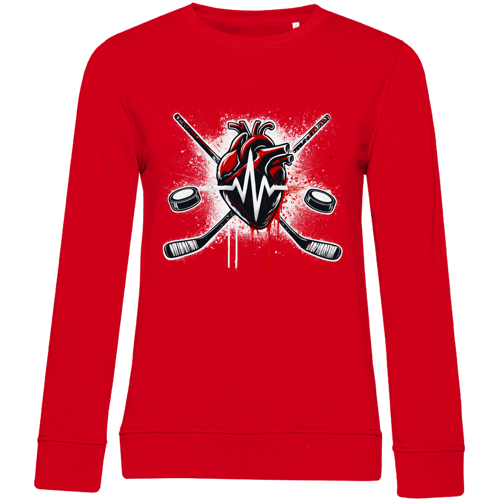 Ladies Sweatshirt HOCKEY HEARTBEAT