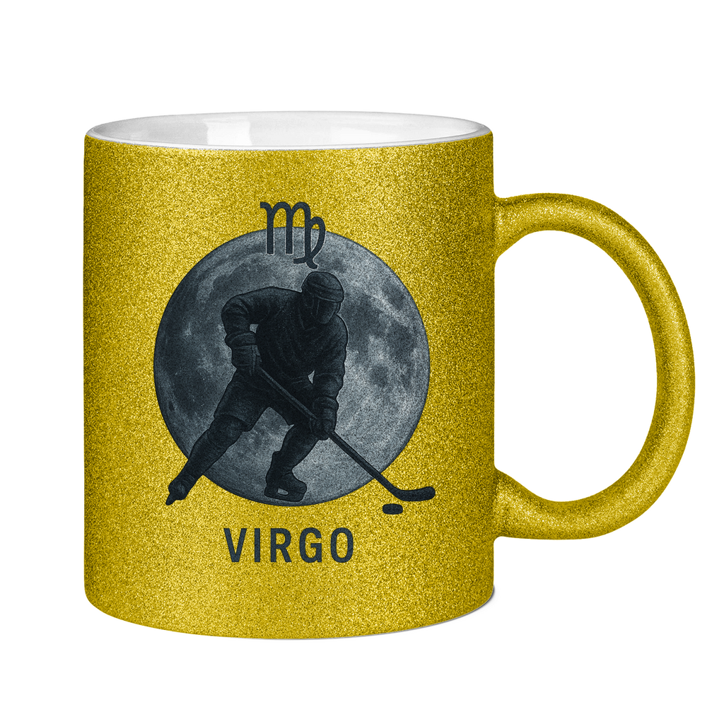 Glitzertasse STERNZEICHEN VIRGO / JUNGFRAU