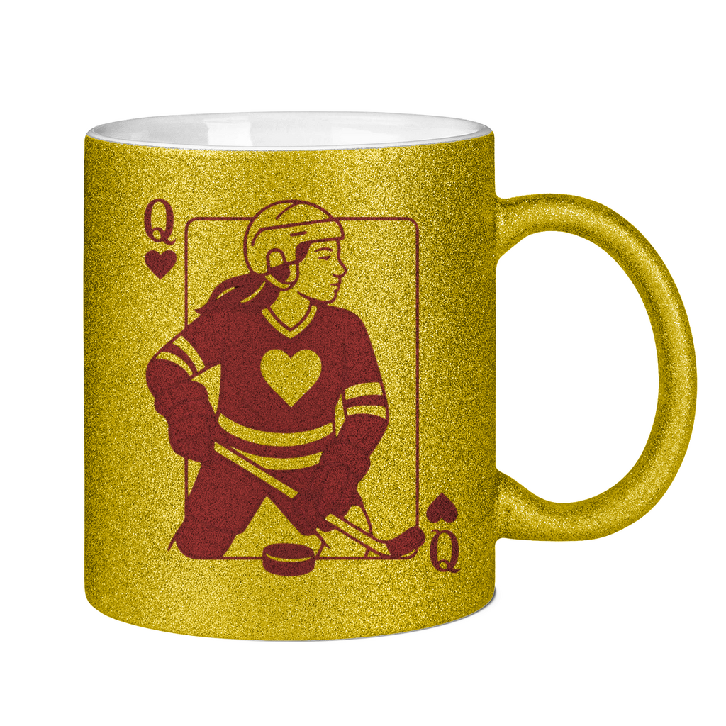 Glitzertasse HOCKEY HERZKÖNIGIN