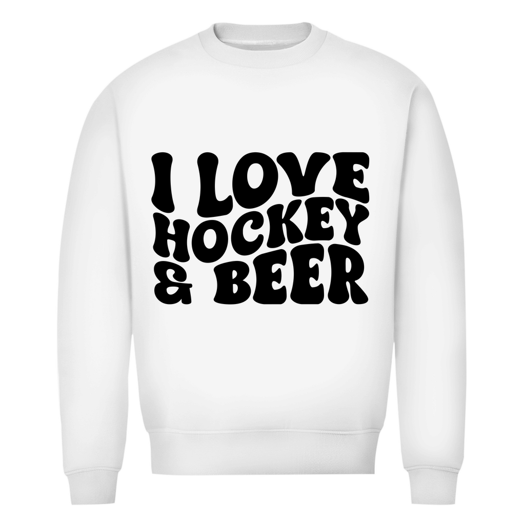 Unisex Sweatshirt  I LOVE HOCKEY & BEER