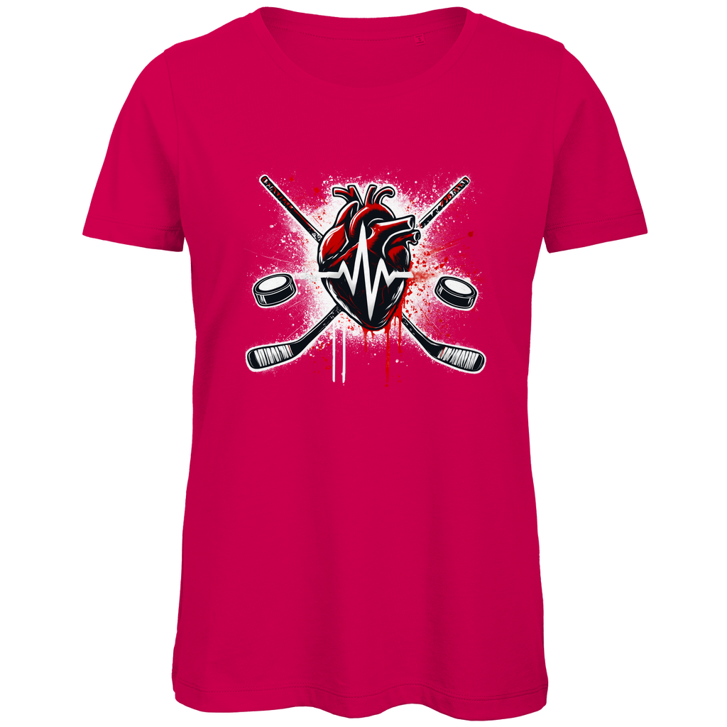 Ladies T-Shirt HOCKEY HEARTBEAT