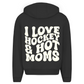 Oversize Zipper I LOVE HOCKEY & HOT MOMS (back)