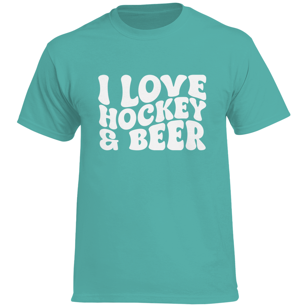 T-Shirt I LOVE HOCKEY & BEER
