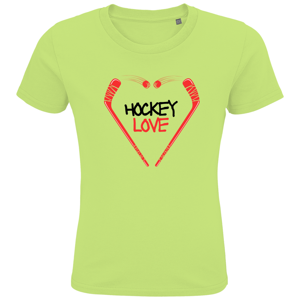 Kids T-Shirt HOCKEYLOVE STICKHEART