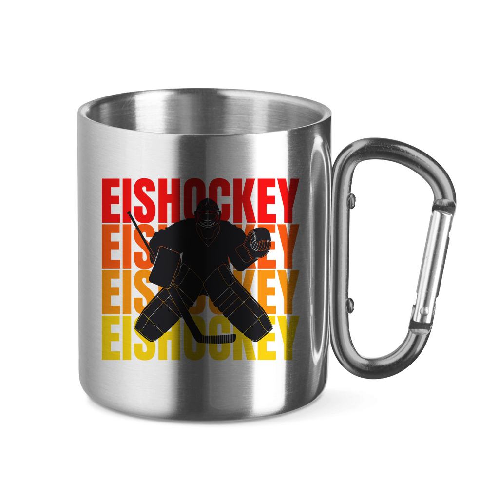 Edelstahltasse mit Karabinergriff EISHOCKEY GOALIE