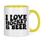Tasse zweifarbig  I LOVE HOCKEY & BEER