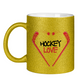 Glitzertasse HOCKEYLOVE STICKHEART