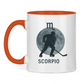Tasse zweifarbig STERNZEICHEN SCORPIO / SKORPION