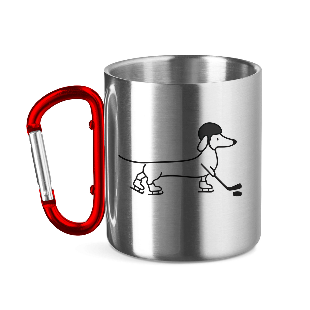 Edelstahltasse HOCKEY DACKEL