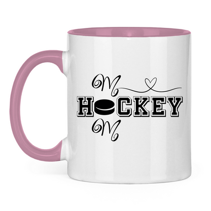 Tasse zweifarbig HOCKEY MOM HEART