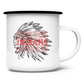 Emaille Tasse INDIANS HEAD