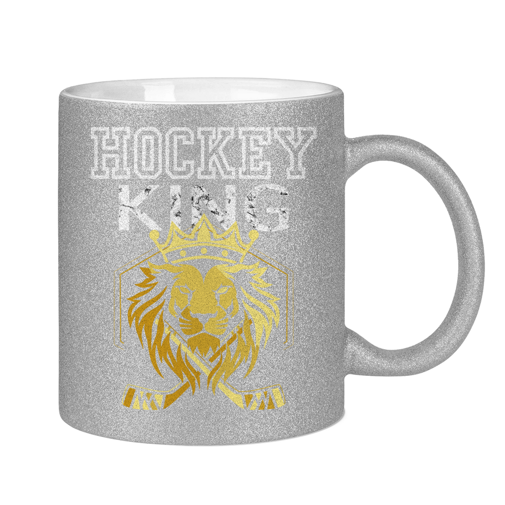 Glitzertasse HOCKEYKING LION