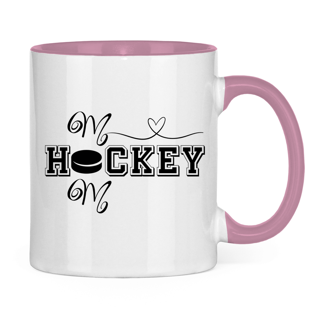 Tasse zweifarbig HOCKEY MOM HEART