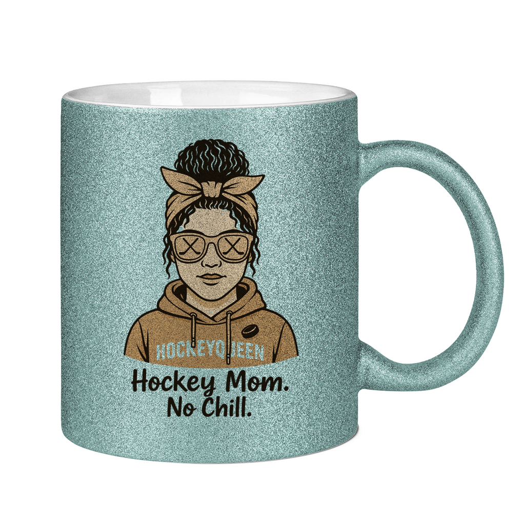 Glitzertasse HOCKEY MOM - NO CHILL