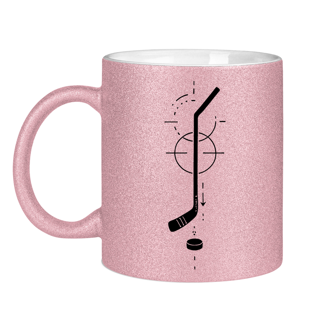 Glitzertasse HOCKEYSTICK MODERN