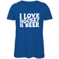 Ladies T-Shirt I LOVE HOCKEY & BEER