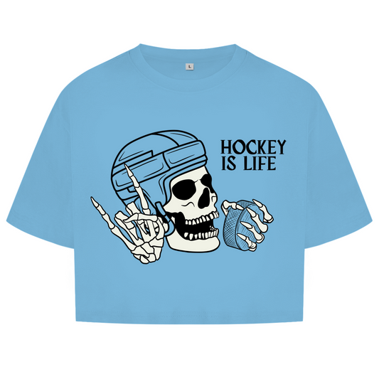 Ladies Crop Top HOCKEY IS LIFE