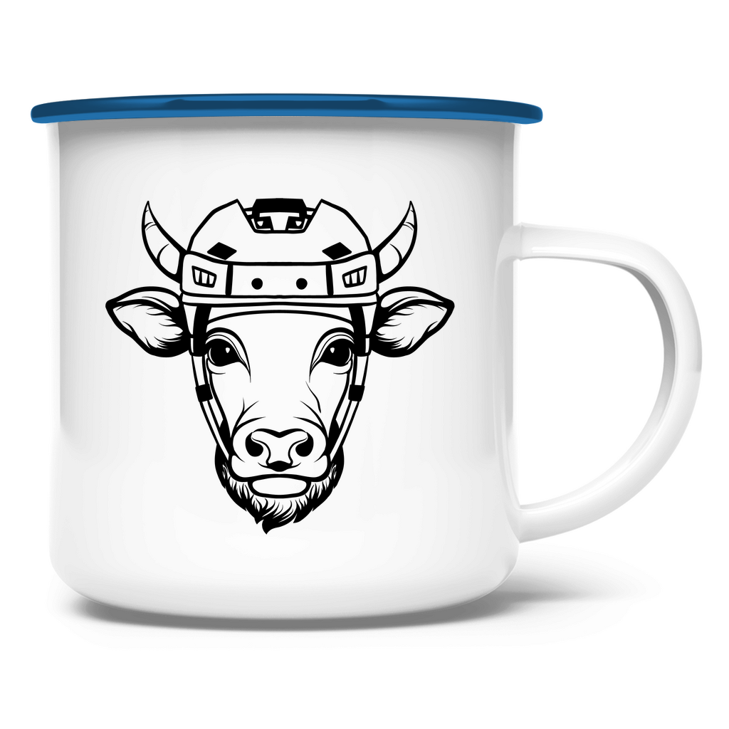 Emaille Tasse HOCKEYKUH