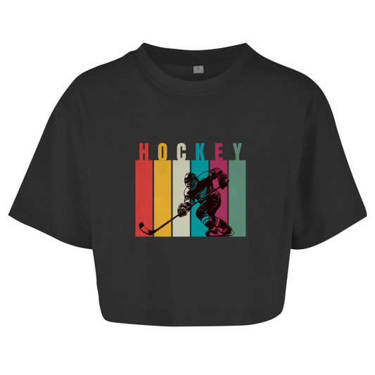 Ladies Crop Top COLOURFUL HOCKEYPLAYER