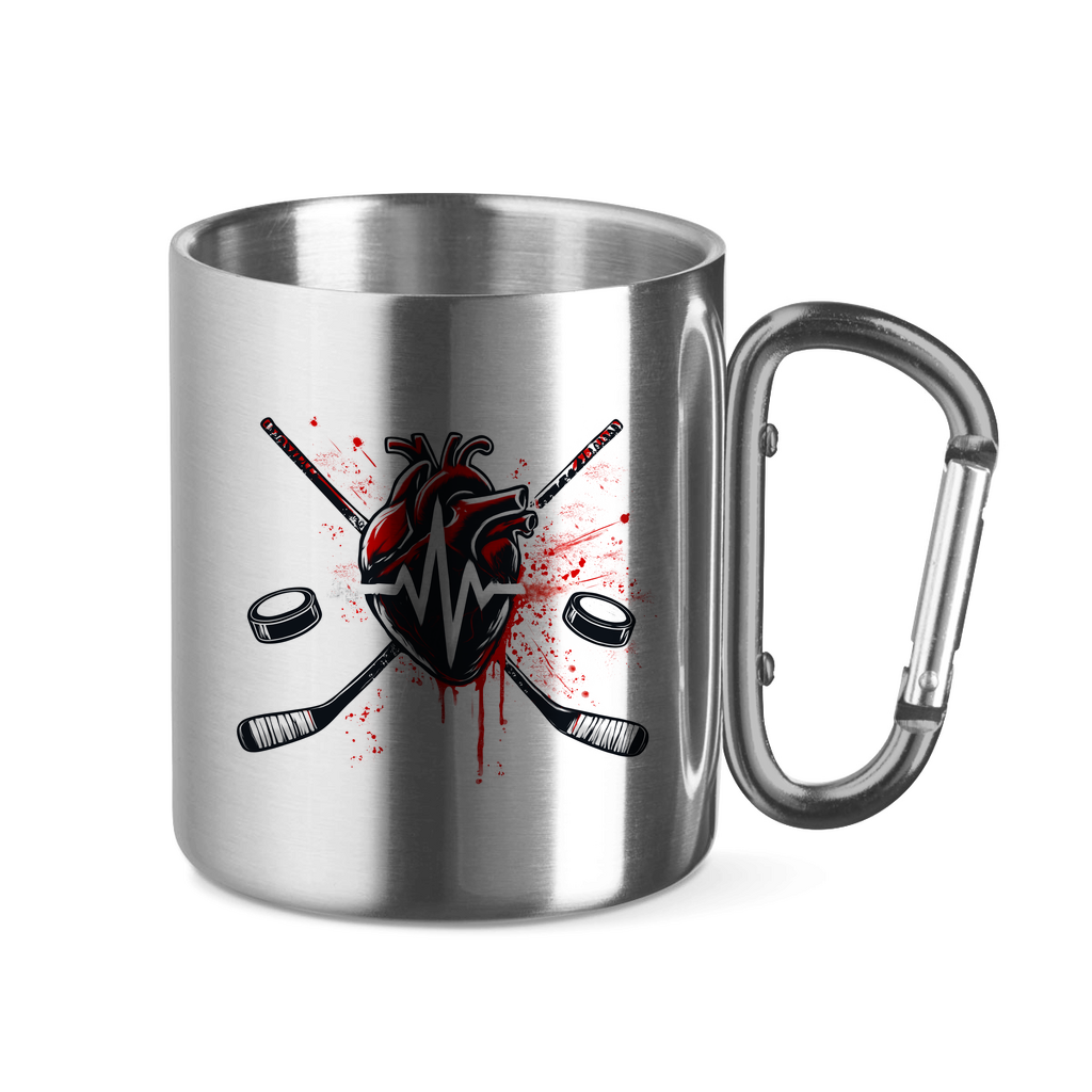 Edelstahltasse HOCKEY HEARTBEAT