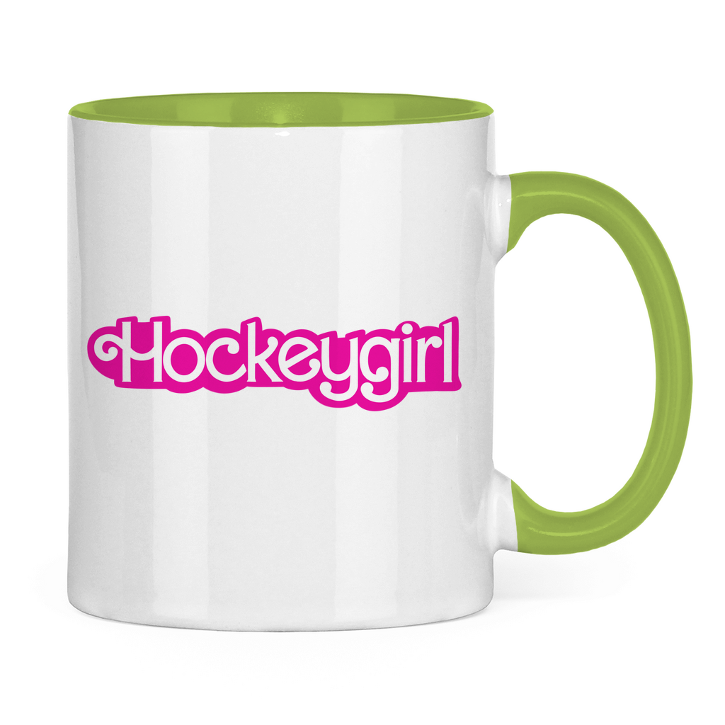 Tasse zweifarbig HOCKEYGIRL SCHRIFT