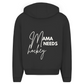 Oversize Zipper MAMA NEEDS HOCKEY (front&back)