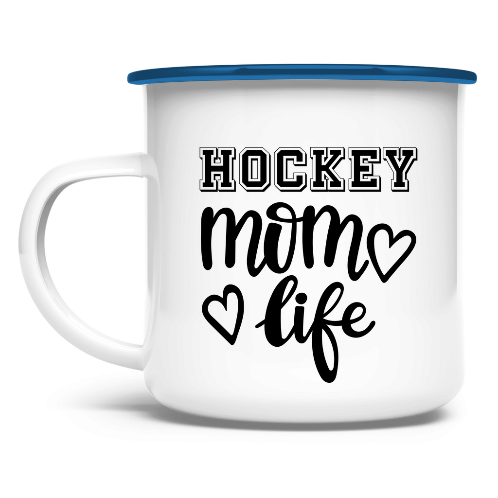 Emaille Tasse HOCKEY MOM LIFE