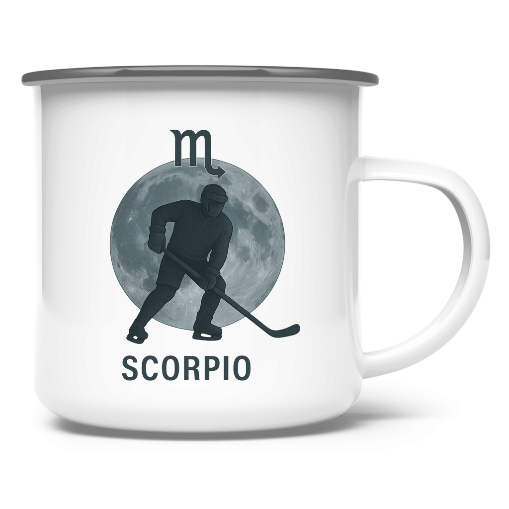 Emaille Tasse STERNZEICHEN SCORPIO / SKORPION